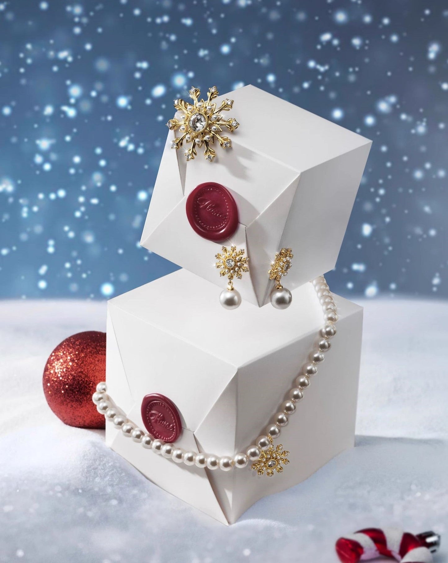Broche Flocon de Neige Dorée - Éternelle Paris