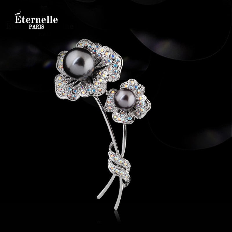 Broche Fleur Perle - Éternelle Paris