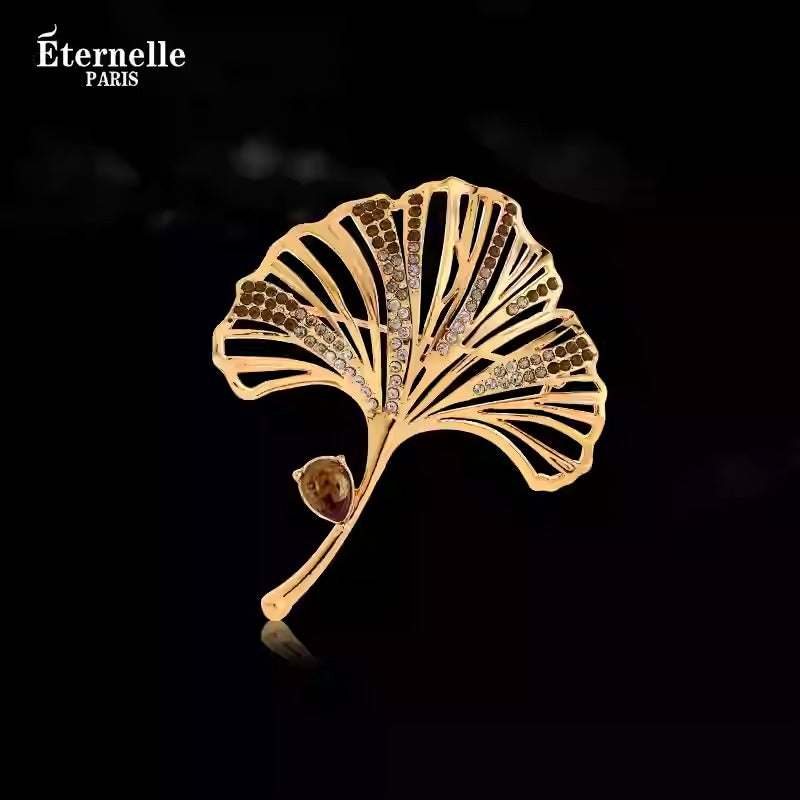 Broche Ginkgo Chic - Éternelle Paris