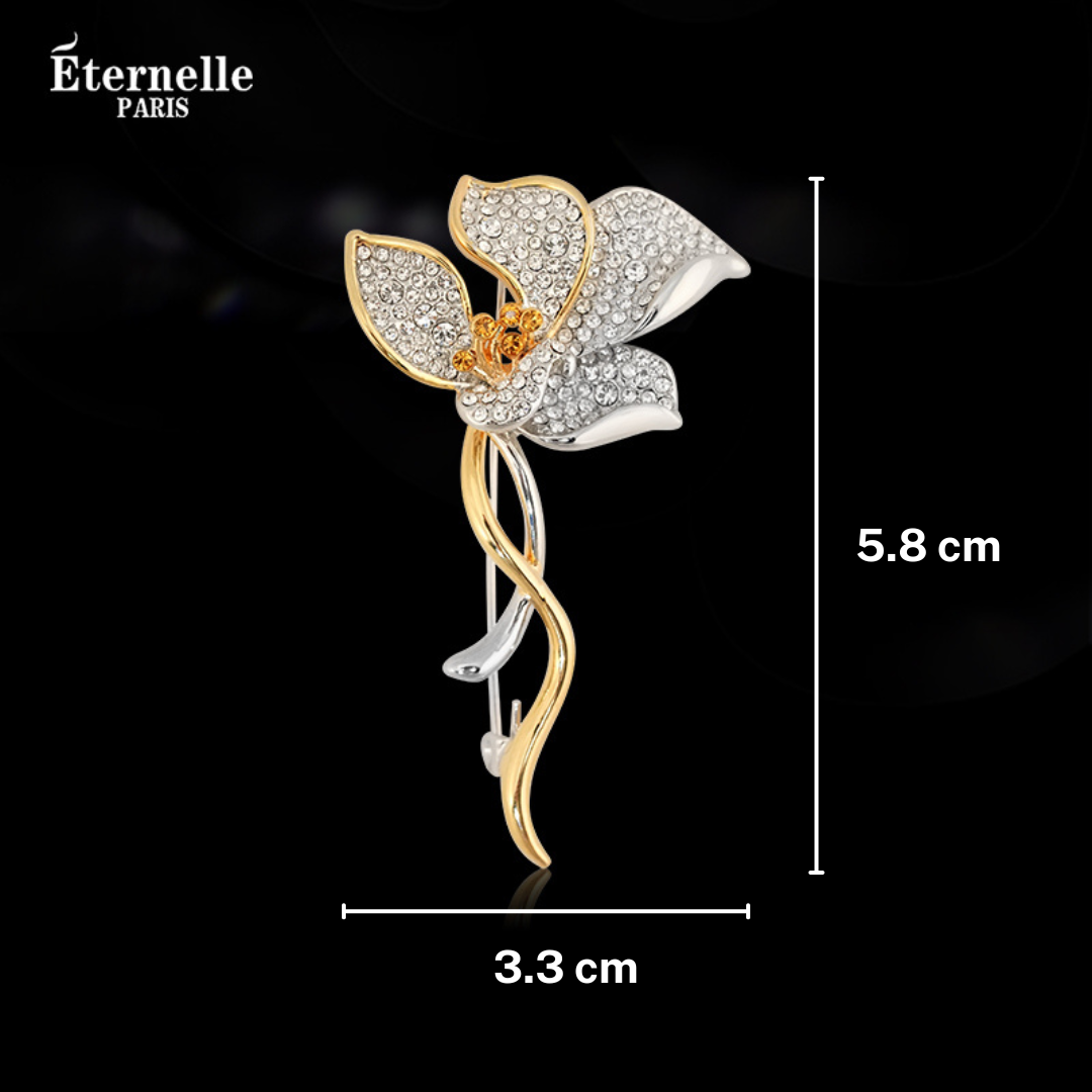 Broche en Fleur Dorée - Éternelle Paris