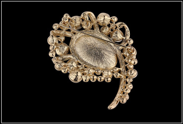 Broche Vintage Avec Cristal Autrichien - Éternelle Paris
