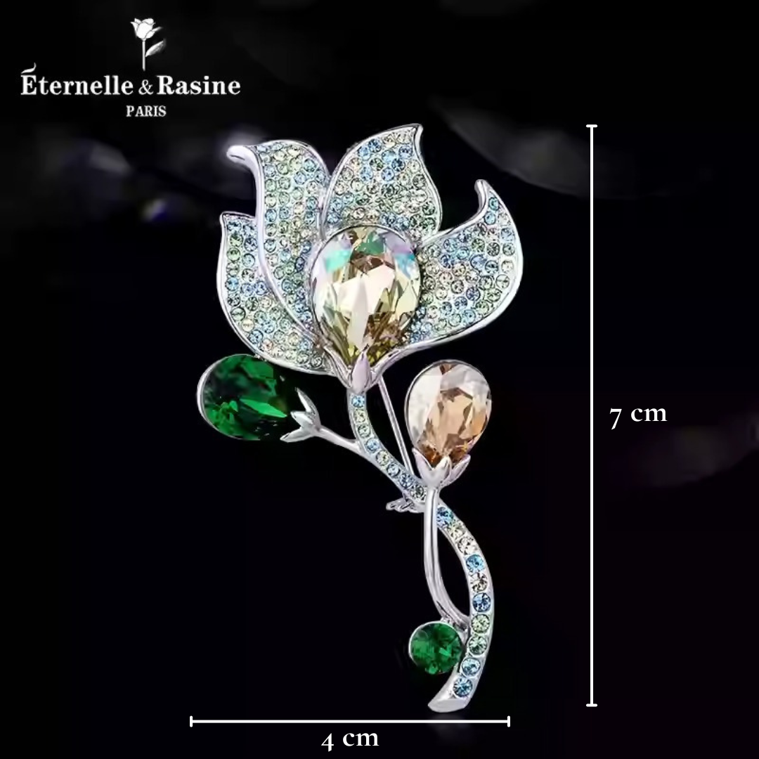 Broche Fleur en Cristal - Éternelle Paris