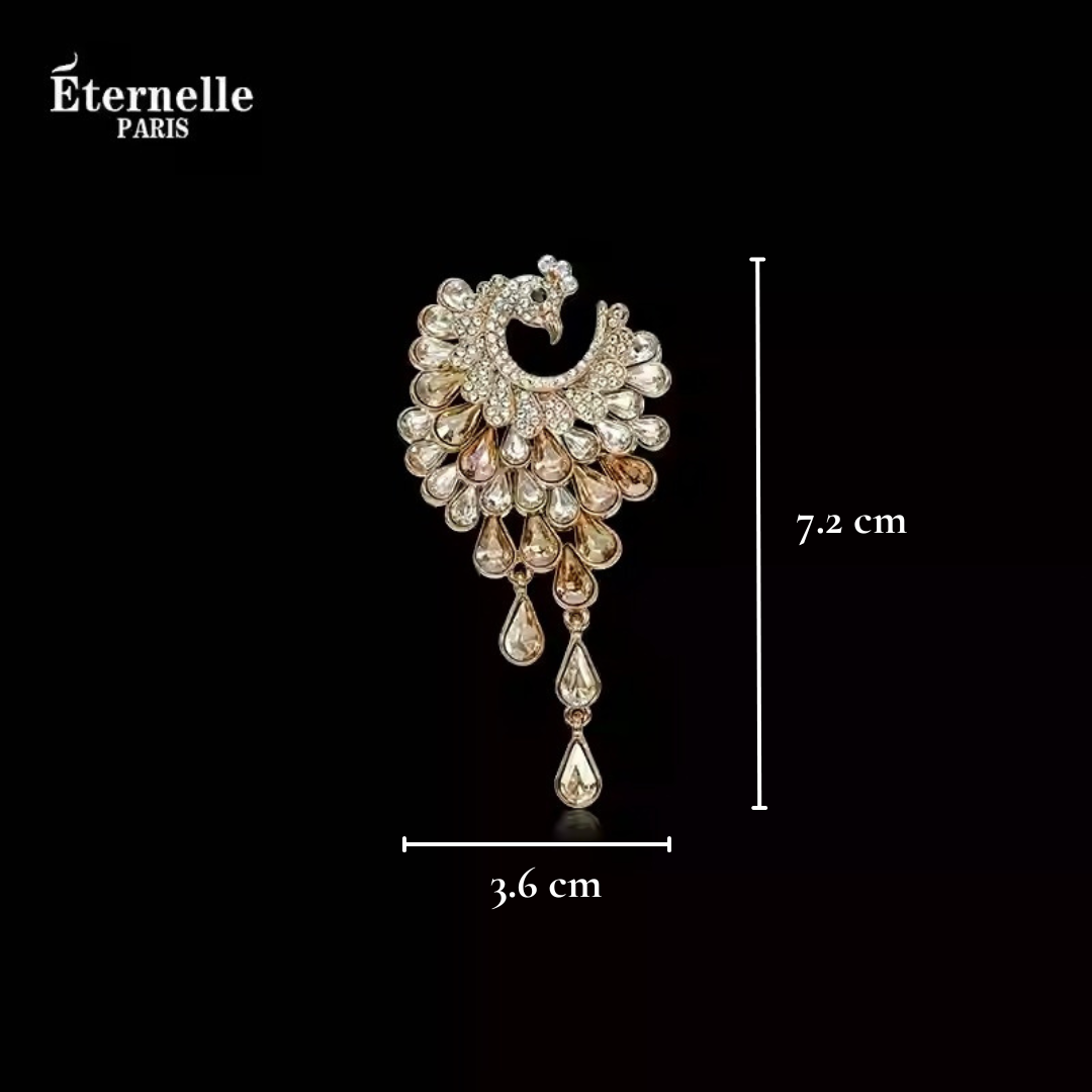 Broche Phénix en Cristal Ondulant - Éternelle Paris