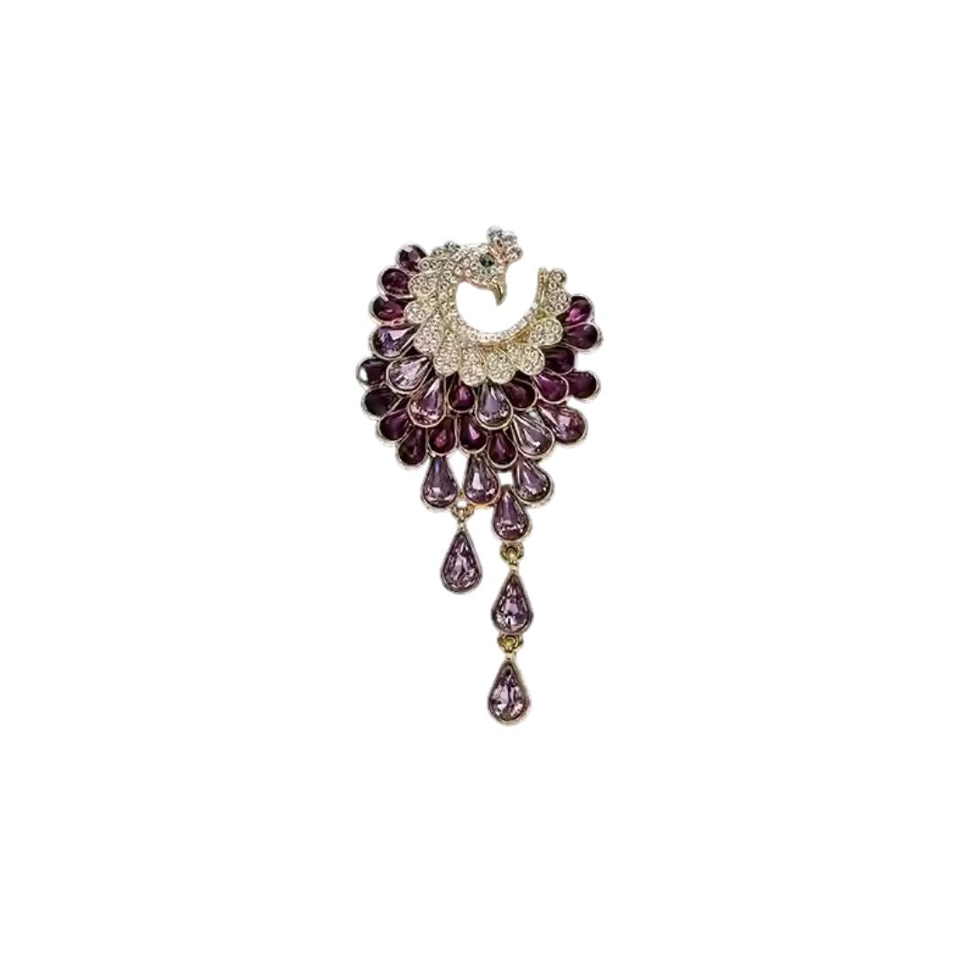 Broche Phénix en Cristal Ondulant - Éternelle Paris