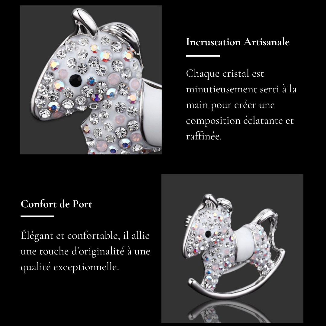 Broche Cheval à Bascule - Éternelle Paris