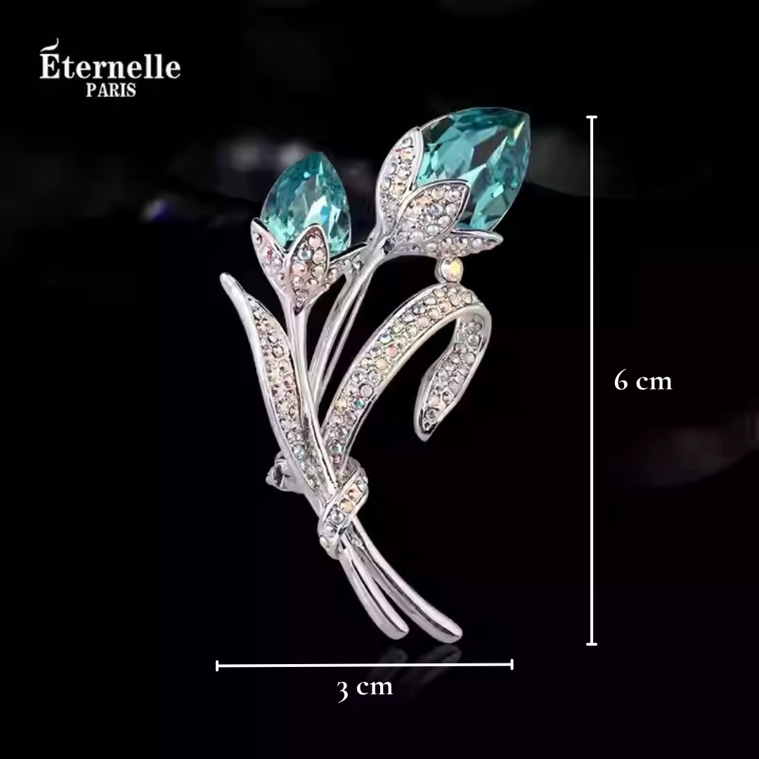 Broche Fleur en Cristal Autrichien - Éternelle Paris
