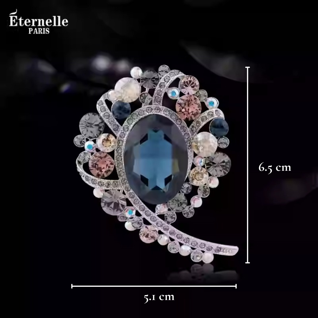 Broche Vintage Avec Cristal Autrichien - Éternelle Paris