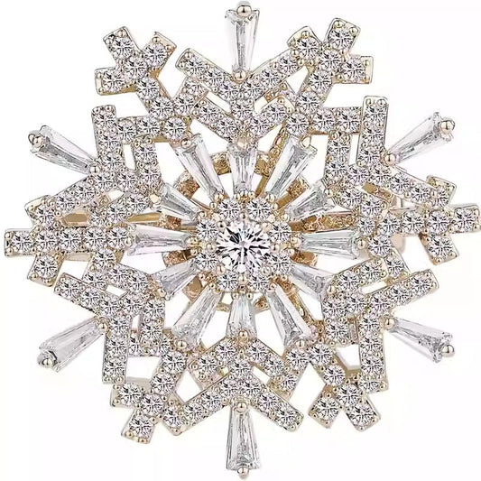 Broche Flocon de Neige en Cristaux - Éternelle Paris