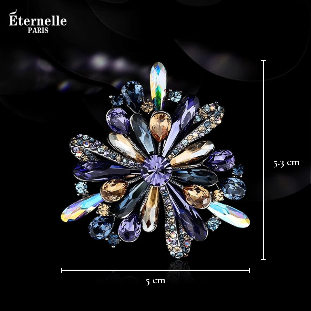 Broche Florale en Cristal - Éternelle Paris