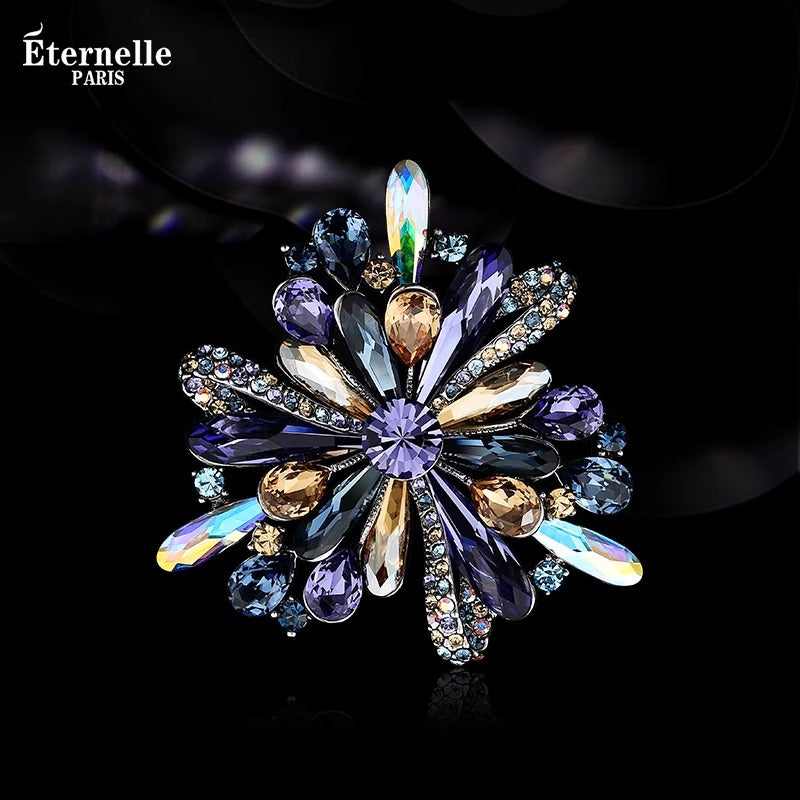 Broche Florale en Cristal - Éternelle Paris